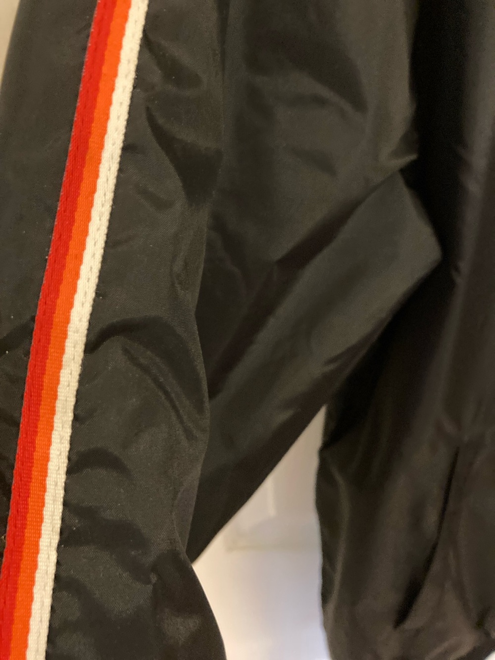 Burger King Men's Black Bomber Jacket Fleece Lined with Orange Trim - Picture 5 of 13